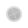 Matriță   Jesmonite din silicon pentru răsină acrilică și sintetică - rotundă, șaibă cu ramă, 10 cm