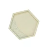 Matriță Jesmonite din silicon pentru răsină acrilică și sintetică - hexagon, suport pentru pahar cu margine, 11,5 x 10 cm