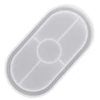 Matriță   Jesmonite silicon pentru răsină acrilică și sintetică - saiba cu margini, oval, 18x9,5 cm