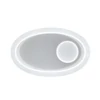 Matriță din silicon Jesmonite pentru răsină acrilică și sintetică  - suport lumânări oval, 13,8x9x4,7 cm