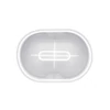Imagine 2/2 - Matriță   Jesmonite din silicon pentru răsină acrilică și sintetică - suport oval pentru sapun, 12x8,5 cm