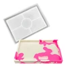 Imagine 1/3 - Matriță din silicon Jesmonite pentru răsină acrilică și sintetică  - dreptunghi, suport cu margini, 15,5x11 cm
