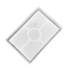 Matriță din silicon Jesmonite pentru răsină acrilică și sintetică  - dreptunghi, suport cu margini, 15,5x11 cm