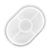 Matriță din silicon Jesmonite pentru răsină acrilică și sintetică - șaibă cu ramă ovală, 15,5x11,4 cm