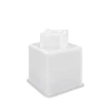 Matriță   Jesmonite din silicon pentru  răsină acrilică și sintetică - vaza patrata, sticla, 6,8x8 cm