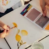 Imagine 10/11 - Set de palete de hârtie acuarelă Viviva Colorsheets - 16 culori + pensulă cu rezervor de apă, Original Sketcher Set