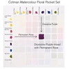 Set de Culori acuarelă  Winsor&Newton Cotman Pocket Set, 8x recipient de 1/2  + pensulă - Floral