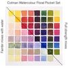 Set de Culori acuarelă  Winsor&Newton Cotman Pocket Set, 8x recipient de 1/2  + pensulă - Floral