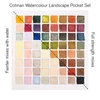 Winsor&Newton Cotman Pocket Set Set Culori acuarelă , recipiente 8x1/2 + pensulă - Landscape