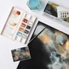 Set culori acuarelă Winsor&Newton Cotman Pocket Set,  8x recipiente de 1/2 + pensulă - Metallic