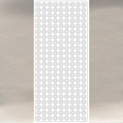 Autocolant contur - flori mici, model flori, argintiu, 0208