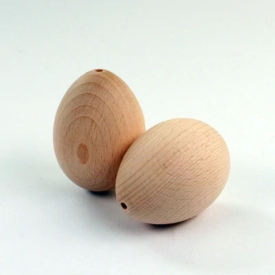 Ou de lemn, ou de lemn găurit  - 6x4 cm, 2 buc