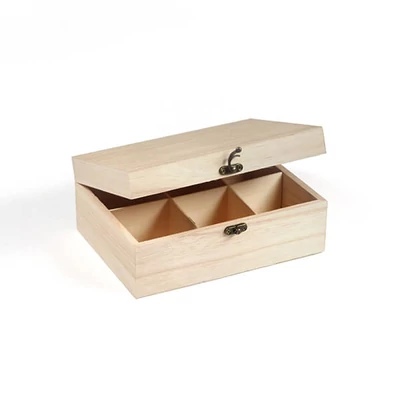 Suport filtru de ceai din lemn - 6 compartimente, 20x14,5x8 cm