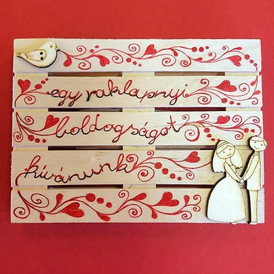 Mini palet din lemn, 10x13 cm - pad