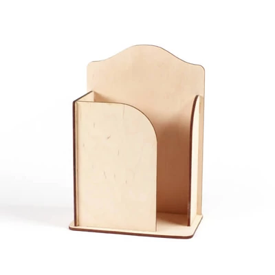 Suport de șervețele din lemn - vertical, neted, 18 cm