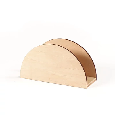 Suport pentru șervețele din lemn - arcuit, 4,5x13x7 cm