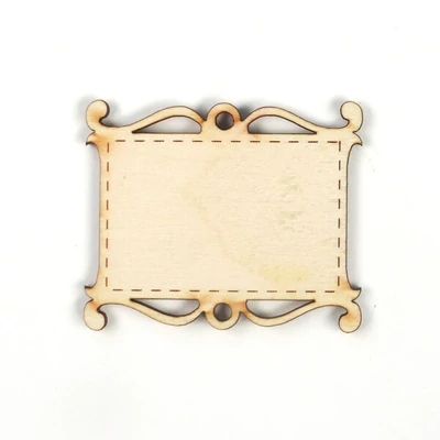 Figurină din lemn, poate fi atârnată - Scândură, pătrată, decorativă