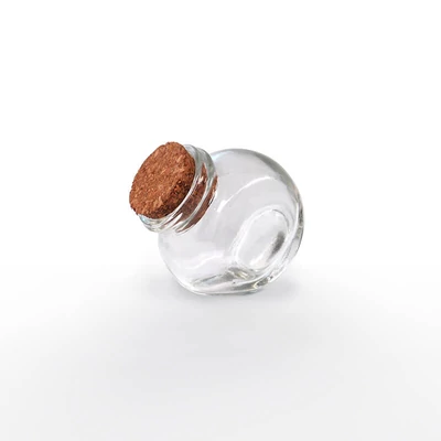 Sticlă cu dop de plută - sticlă de cerneală, 5x6 cm