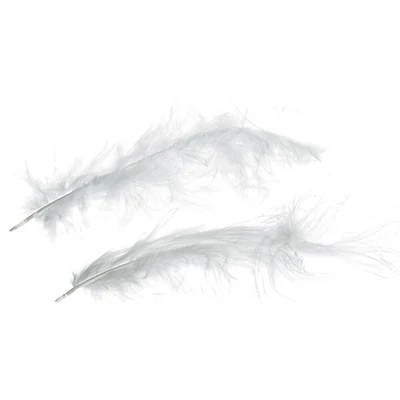 Pene marabu  - alb, 8-10 cm, 22 buc/pachet