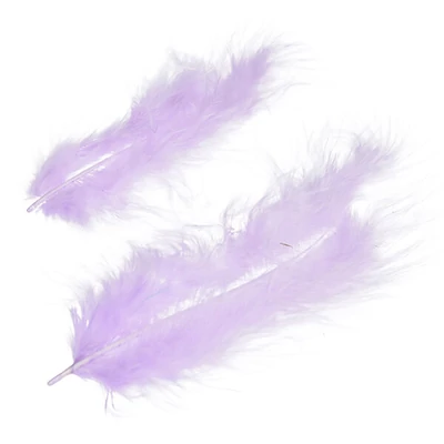 Pene marabu  - violet deschis, 8-10 cm, 22 buc/pachet