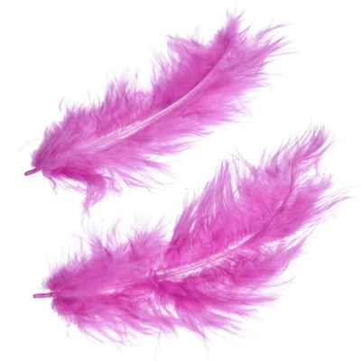 Pene marabu  - mov, 8-10 cm, 22 buc/pachet