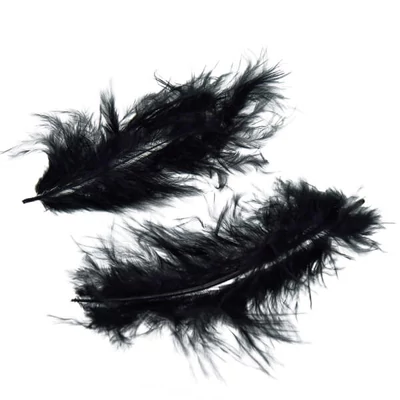 Pene marabu  - negru, 8-10 cm, 22 buc/pachet