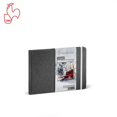 Caiet de acuarelă Hahnemühle Toned Watercolour Book, 200 g, 30 coli, A6, peisaj, gri