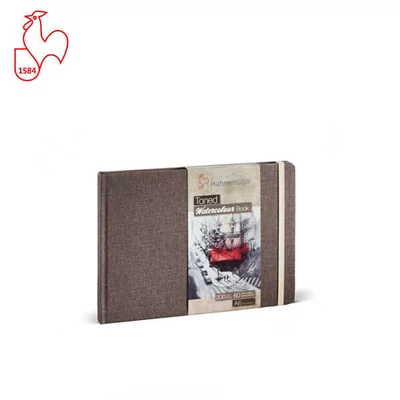 Caiet de acuarelă Hahnemühle Toned Watercolour Book, 200 g, 30 coli, A6, peisaj, bej