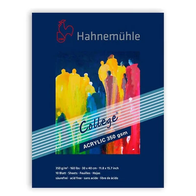 Bloc pentru pictură acrilică Hahnemühle College, 350 g, 10 coli - 30x40 cm