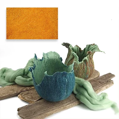 Lână  pâslare , 100 g - galben soare
