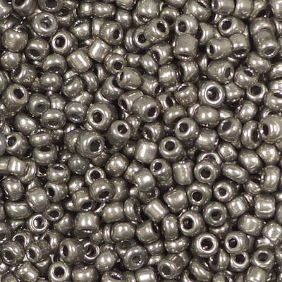 Mărgele rocailles metalice, 2 mm - plumb