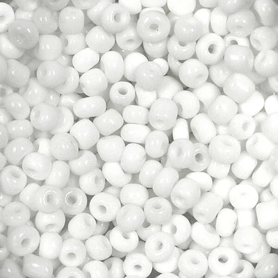 Mărgele rocailles , culoare solidă, 2 mm - alb