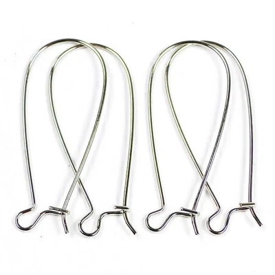 Bază pentru cercei, cu închidere  - rodiu, 33 mm