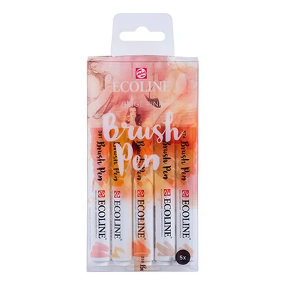 Talens Ecoline Brush Pen Set markere pensulă acuarelă - 5 buc, Beige-pink