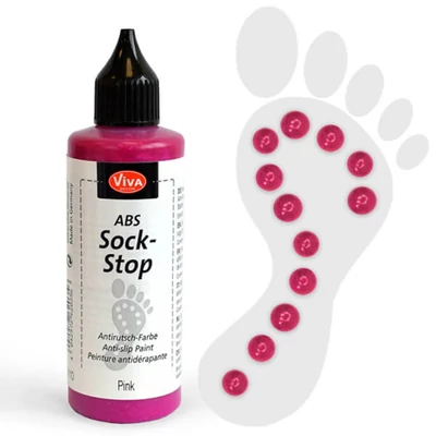 Vopsea ABS anti-alunecare pentru șosete, 82 ml - roz