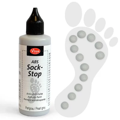 Vopsea ABS anti-alunecare pentru șosete, 82 ml - gri perlat