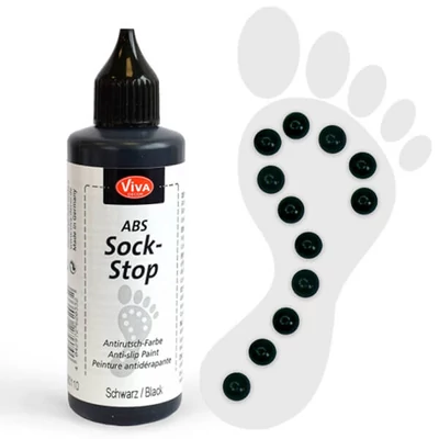 Vopsea ABS anti-alunecare pentru șosete, 82 ml - negru