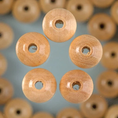 Mărgele din lemn, 8 mm, 80 buc - 05, natural