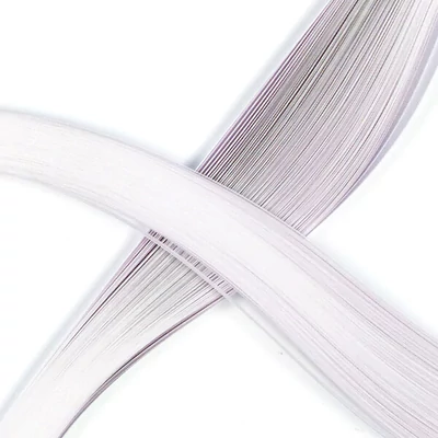 Bandă de hârtie Hobby artist Quilling, 80 g - vis alb, 3 mm/6 mm, 300 buc
