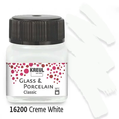 Vopsea sticlă și porțelan, Kreul, Classic - 00 alb crem