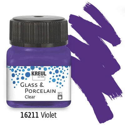 Vopsea sticlă și porțelan, Kreul, Clear - 11 viola