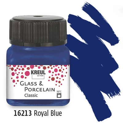 Vopsea sticlă și porțelan, Kreul, Classic - 13 albastru regal