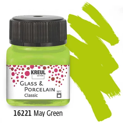Vopsea sticlă și porțelan, Kreul, Classic - 21 mai verde