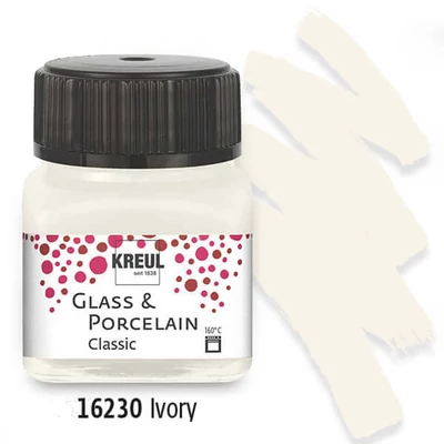 Vopsea sticlă și porțelan, Kreul, Classic - 30 ivory
