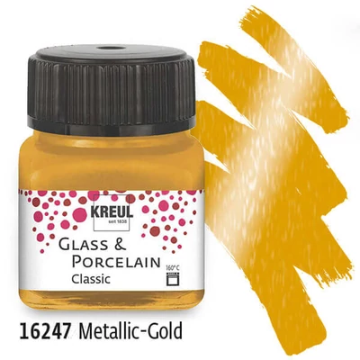 Vopsea sticlă și porțelan, Kreul, Classic - 47 aur metalic