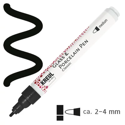 Marker pentru sticlă și porțelan, Kreul Classic - 11 negru