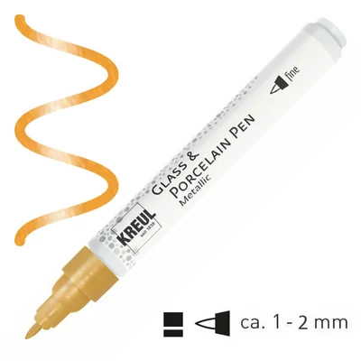 Marker pentru sticlă și porțelan , Kreul Metallic - 24 contur auriu