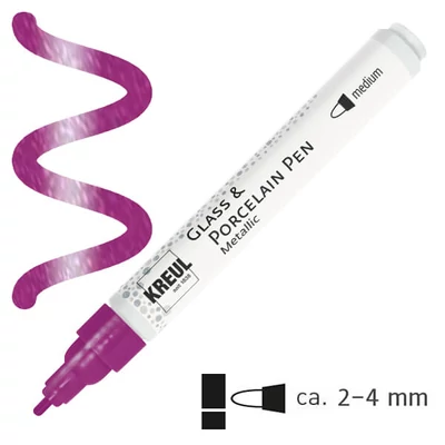 Marker pentru sticlă și porțelan , Kreul Metallic - 27 violet