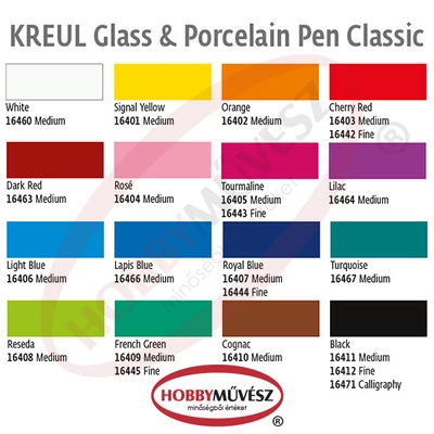 Marker pentru sticlă și porțelan , Kreul Classic - în diverse culori