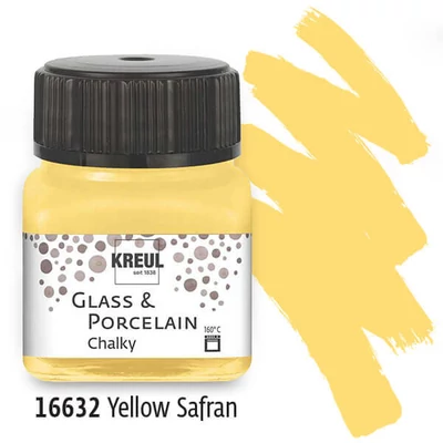 Vopsea sticlă și porțelan, Kreul, Chalky - 32 sofran